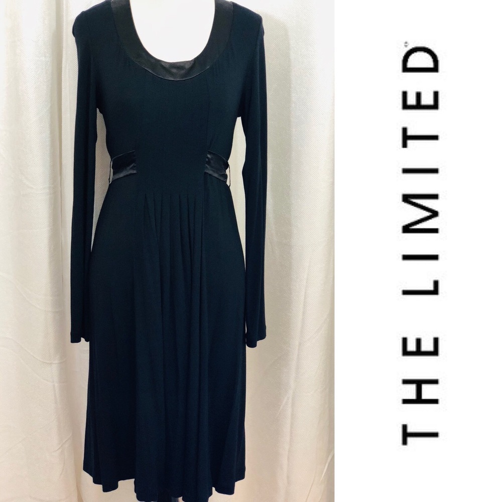 THE LIMITED Long Sleeve Jersey Dress with Satin